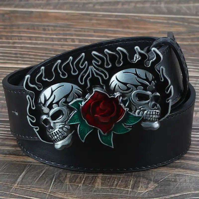 skull head belts