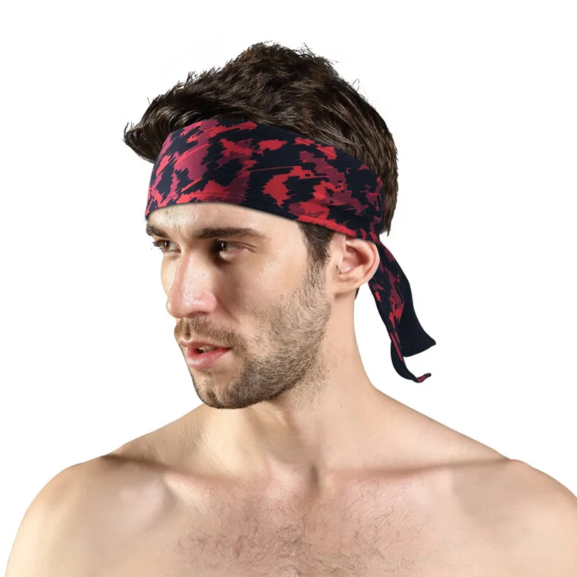 2019 new cycling Sweatband Stretch Head Tie HeadbandSports Sweatbands Tennis Basketball Sweat Hair Band #4m18 (4)