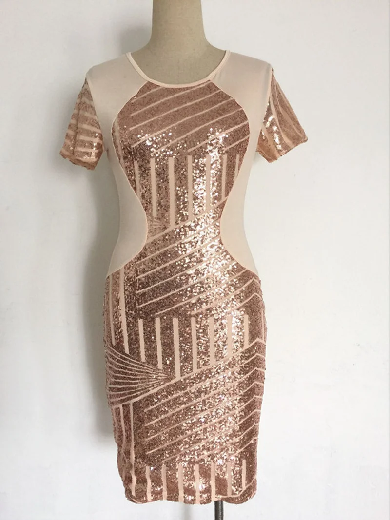 U SWEAR винтажное Клубное вечернее платье Vestidos Дамское лоскутное золотистое с