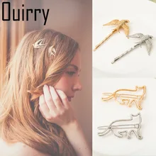 OUIRRY Korean Version New Style Headdress Geometry Animals Electroplating Hairpin Barrettes Side Clip Novelty