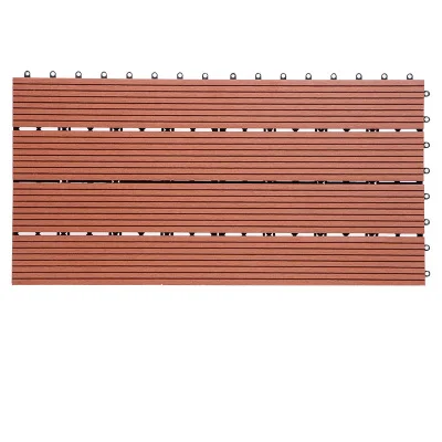 European style Big Size 30x60cm outdoor floor tiles Non-Slip balcony floor garden floor wood plastic composite floor Courtyard - Цвет: Mahogany color