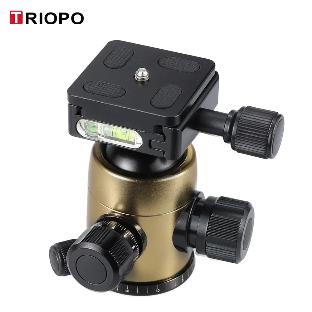 

TRIOPO B-2 Tripod Head Ball Head 360 Degree Panorama Head W/ Built-in Double Spirit Levels & Safety Catch for DSLR Cameras
