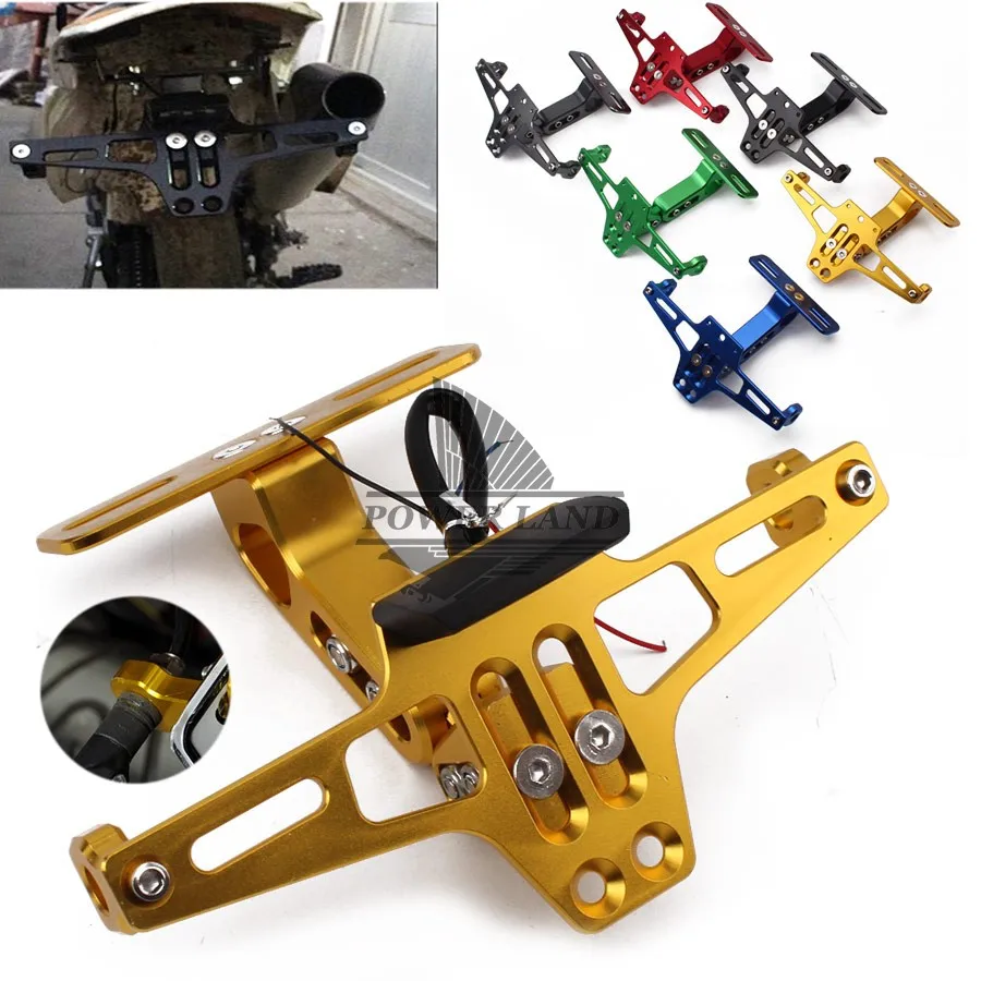 Motorcycle License Plate Holder With Light