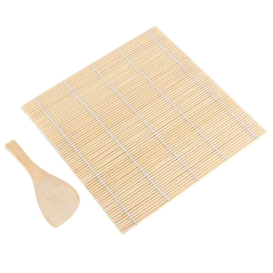 Sushi Rolling Maker Roller Bamboo Material Mat And A Rice Paddle Set Kitchen Accessories | Дом и сад