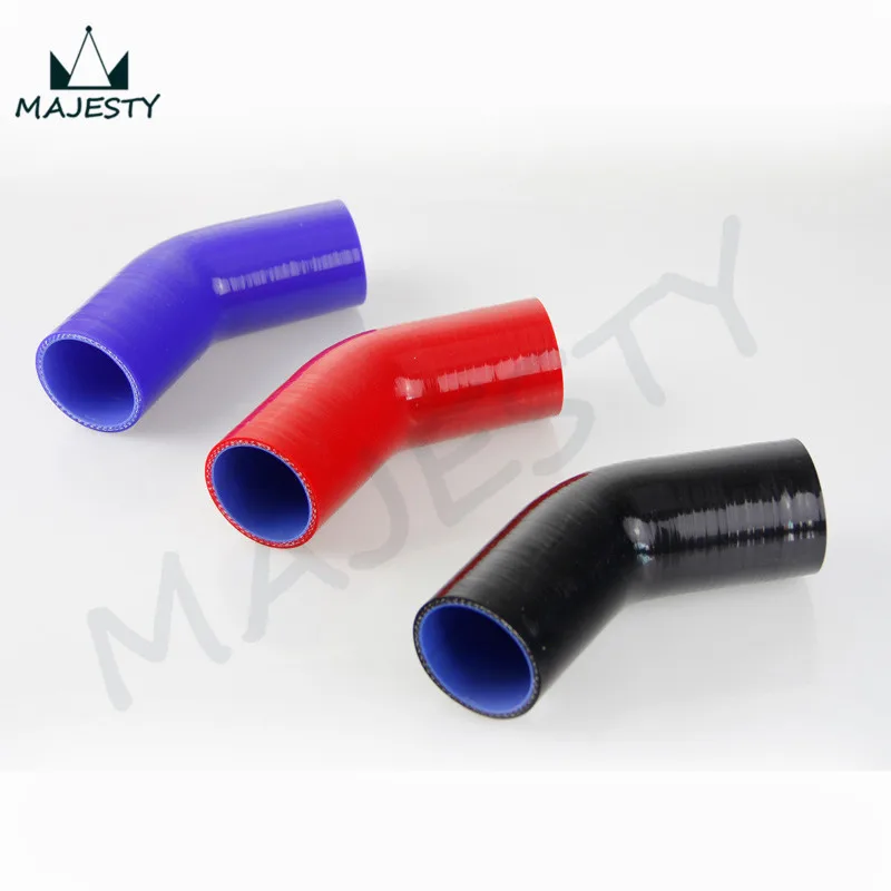 45 /& 90 Degree 2Pcs 63mm 4 Ply Silicone Elbows Turbo Hose Racing Coupler Pipe