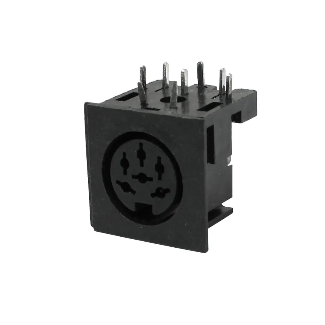 

Pc Computer Keyboard Right Angle Din 6 Pin Female Socket Adapter