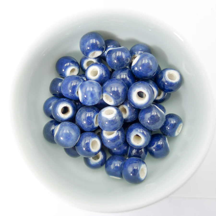 

Jingdezhen Ceramic beads for necklace making Ceramics porcelain bead for jewelry making 8mm 50pieces/lot beads #A413C