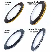 100 рулонов DIY наклейки для ногтей самоклеющиеся металлические пряжа полоса лента линия дизайн ногтей наклейки инструменты красота украшения