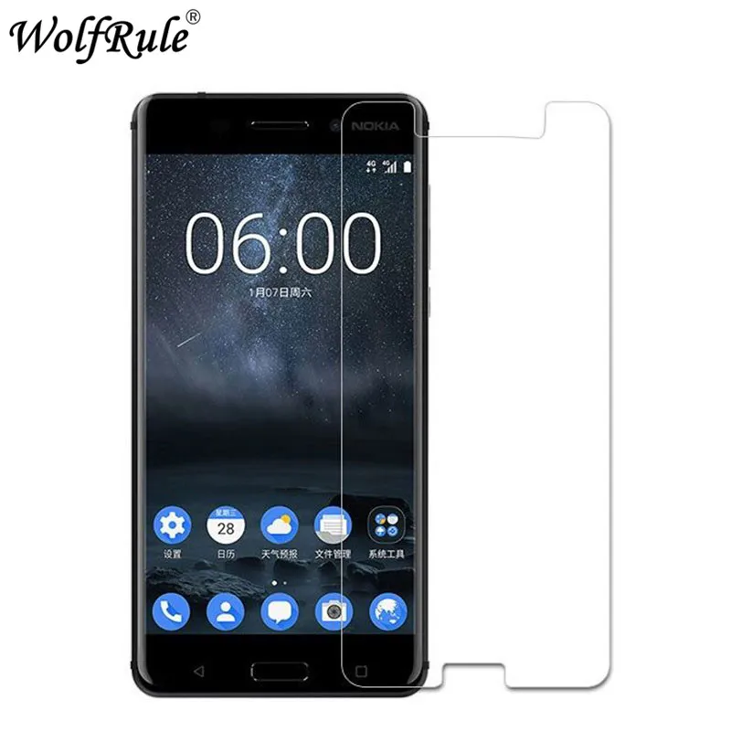 2 шт Стекло для Nokia 6 защита экрана закаленное стекло Nokia6 пленка телефона 5 &quotWolfRule |