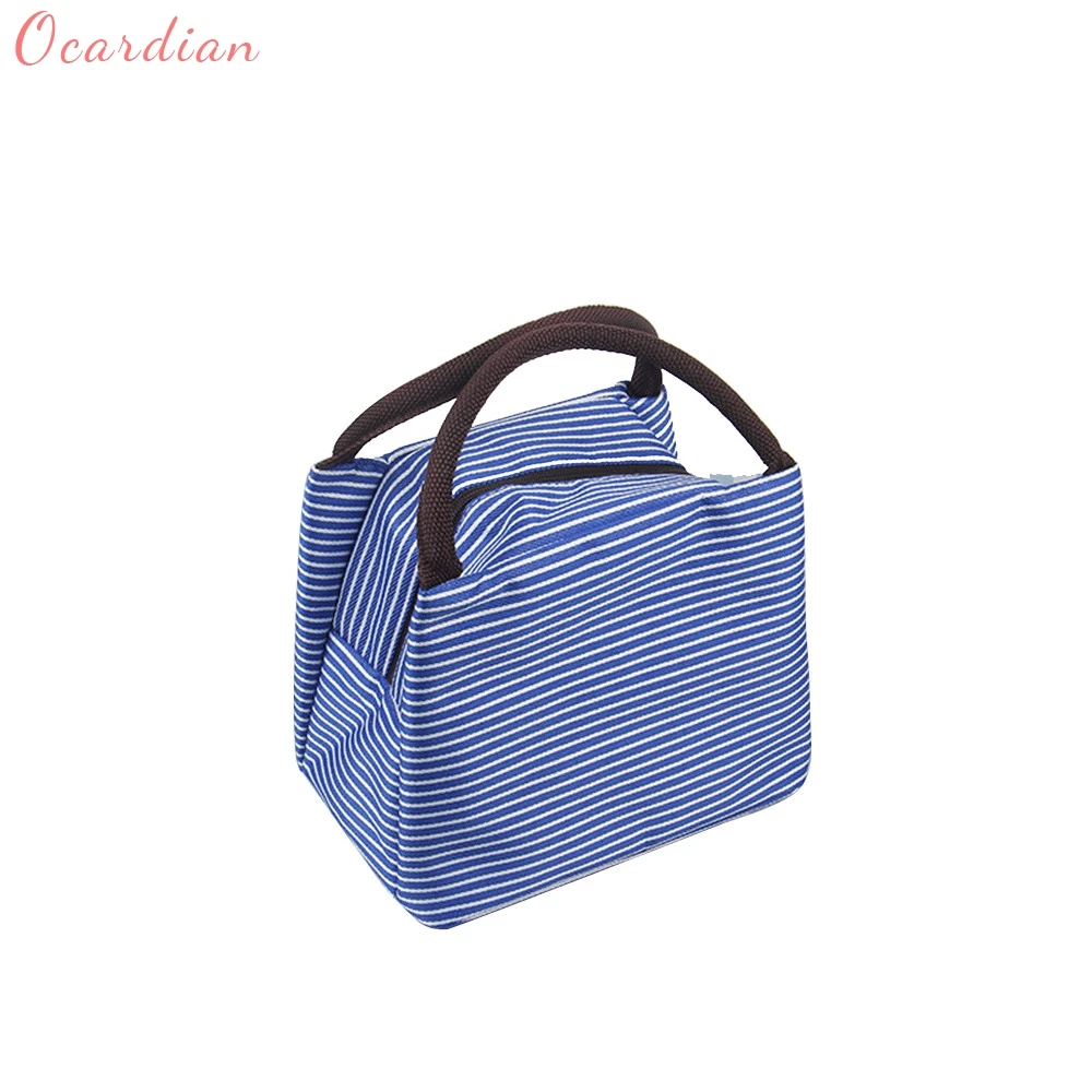 

Ocardian 2017 Striped Cold Insulation Bag Thicker Punch Pack Student Portable Lunch Box Bag Master Designer Dropship 170913