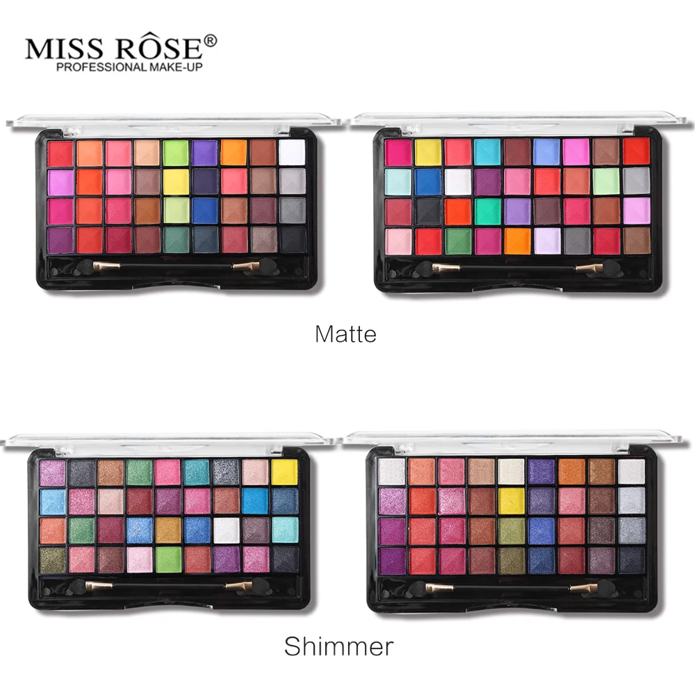 

Miss Rose 36 Color Matte Eyeshadow Palette Make Up Bright Shimmer Colorful Imagic Makeup Nude Eye Shadow Set Cosmetic with Brush