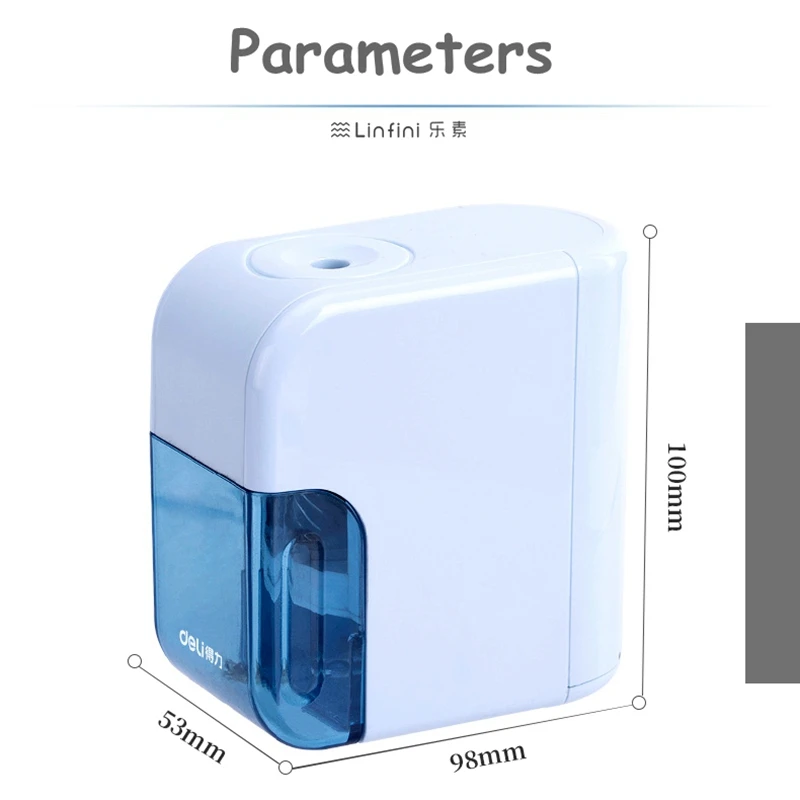Deli 0714 электронная полностью автоматическая точилка для карандашей Студенческая детская точилка для карандашей 2 цвета Автоматическая точилка для карандашей
