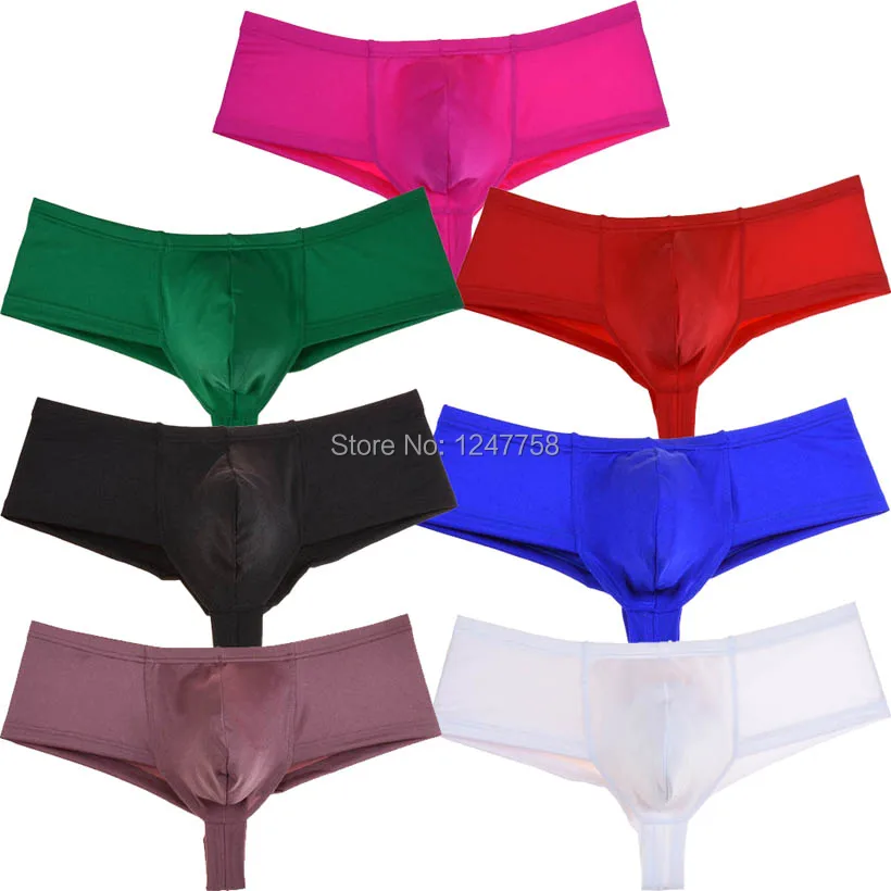6Pcs/Lot Male Underwear Men Mini Boxers Posing Bikini Boxers Sexy Pants Spandex Trunks