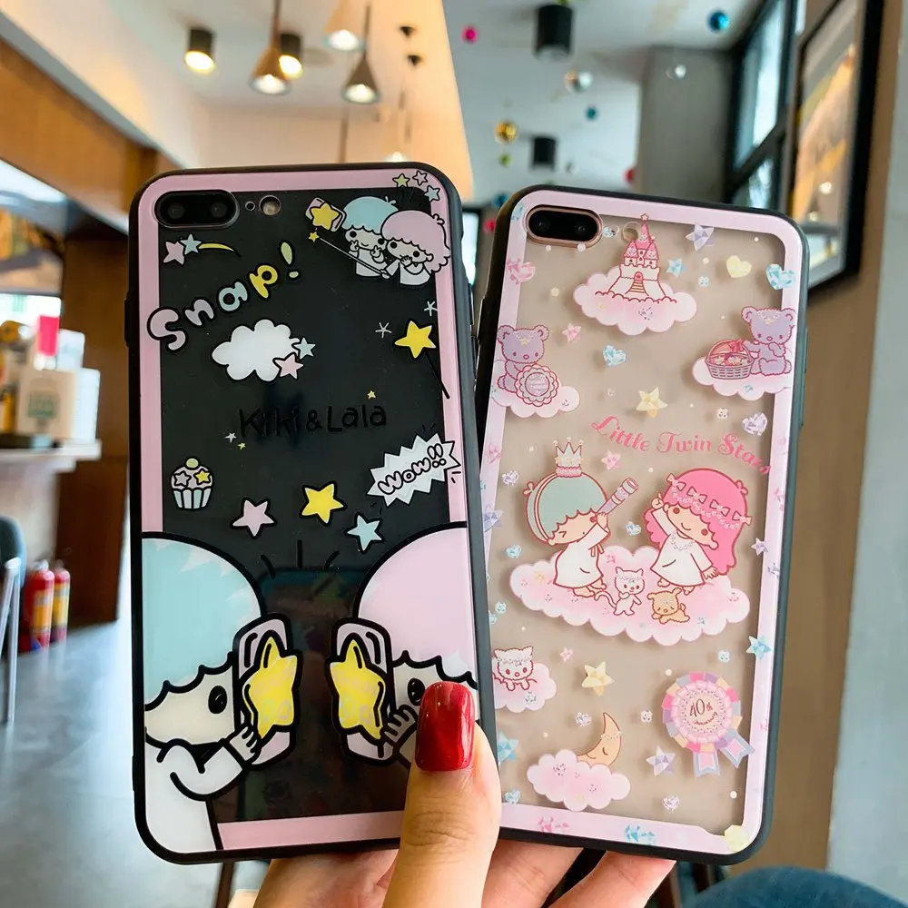KISSCASE Cute Cartoon Case For iPhone 7 8 Plus X XS 6 6s Transparent With Front Film XR MAX Cover |