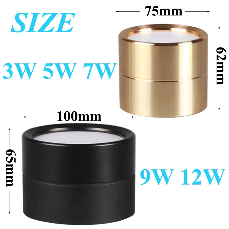 4 Color New LED Downlight 3W 5W 7W 9W 12W Round Surface mount Lamp 220V 110V Led Bulb Bedroom Kitchen Indoor LED Spot Lighting