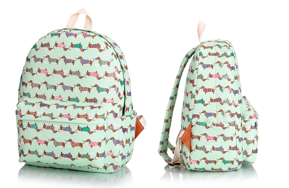 Dachshund Tote Cartoon Sausage Dog Pet Handbag Girl Casual Canvas Shoulder Bag for Women  Shopping Bag (15)