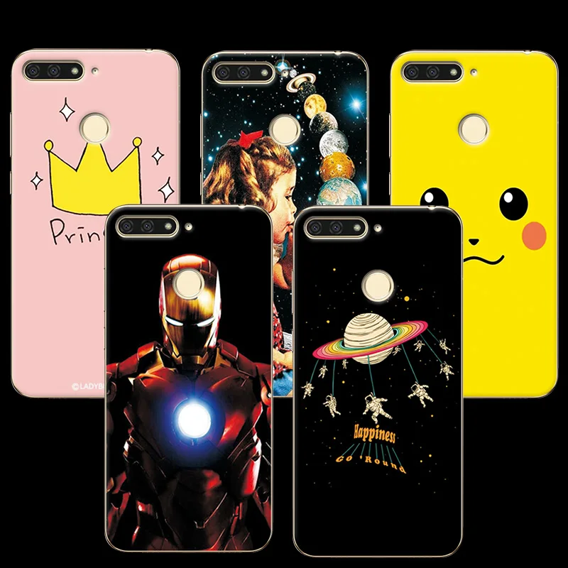

adlucky Case For Huawei Honor 7A Pro Phone Cases 5.7" Colorful Ample Design Silicon Cover Fundas For Huawei Honor 7A Pro 7 A Pro