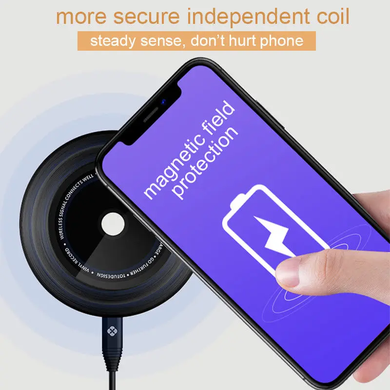 

New 10W Fast Qi Wireless Charger Pad Charging For Samsung S7 S8 S9 Plus / Note 8 9 For i 8 X