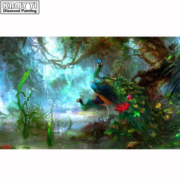 

100% Full 5D Diy Daimond Painting "Peacocks" 3D Diamond Painting Round/Square Rhinestones Diamant Painting Embroidery Animals