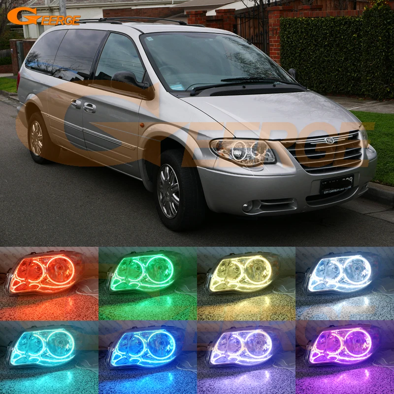For Chrysler Voyager Grand Voyager 2005 2006 2007 Excellent Ultra bright RGB Multi-Color LED Angel Eyes Halo Rings led light for chrysler voyager grand voyager 2005 2006 2007 excellent ultra bright rgb multi color led angel eyes halo rings led light