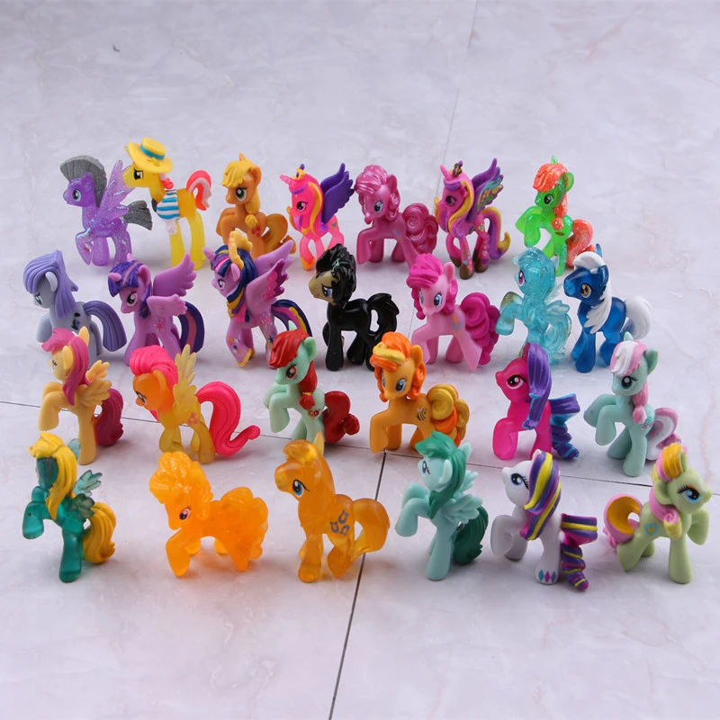 Lol LPS película Anime Pony mano 5 6 cm PVC 50 unids/set muñeca Decoración de Pastel colección divertido puzle niños es Juguetes regalos| -