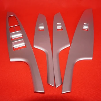 

DWCX 4PCS Silver ABS Chrome Car Interior Door Window Switch Panel Cover Trim Molding Fit For Hyundai Tucson 2015 2016 2017