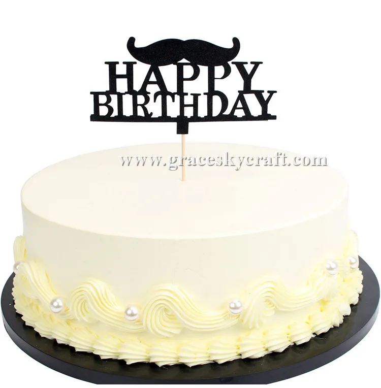 Toppers Gateaux D Anniversaire En Papier Paillettes 12 Pieces Livraison Gratuite Moustache Design Joyeux Brithday Fournitures Pour La Maison Choix De Cupcakes Aliexpress