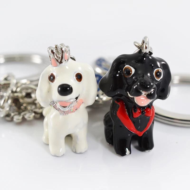 3D Dog Anime Keychains Brands Woman Cartoon Keychains Keys To Metal Key