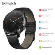 Оригинальные Смарт-часы Ticwatch C2, ОС Android, NFC платежи, Bluetooth V4.1, gps+ ГЛОНАСС+ Beidou, монитор сердечного ритма, Шагомер