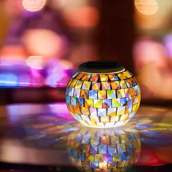 

Xsky Color Changing Solar Glass Ball Holiday Lighting for Christmas Halloween Garden Lawn Yard Decoration Solar Night Light Lamp