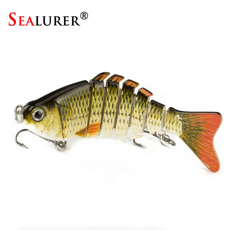 

SEALURER 1Pcs/lot 10cm 12.5g Fishing Wobblers 7 Segments Swimbait Crankbait Fishing Lure Bait with Artificial Hooks