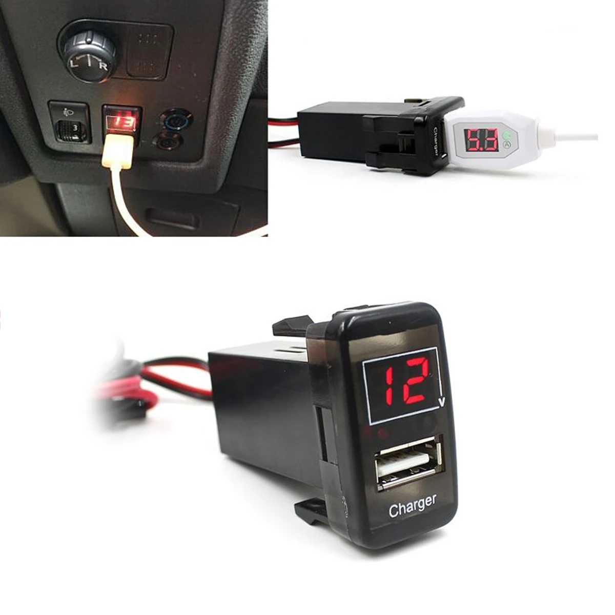 2 в 1 Автомобильное зарядное устройство 5 а USB порт для телефона с приборной