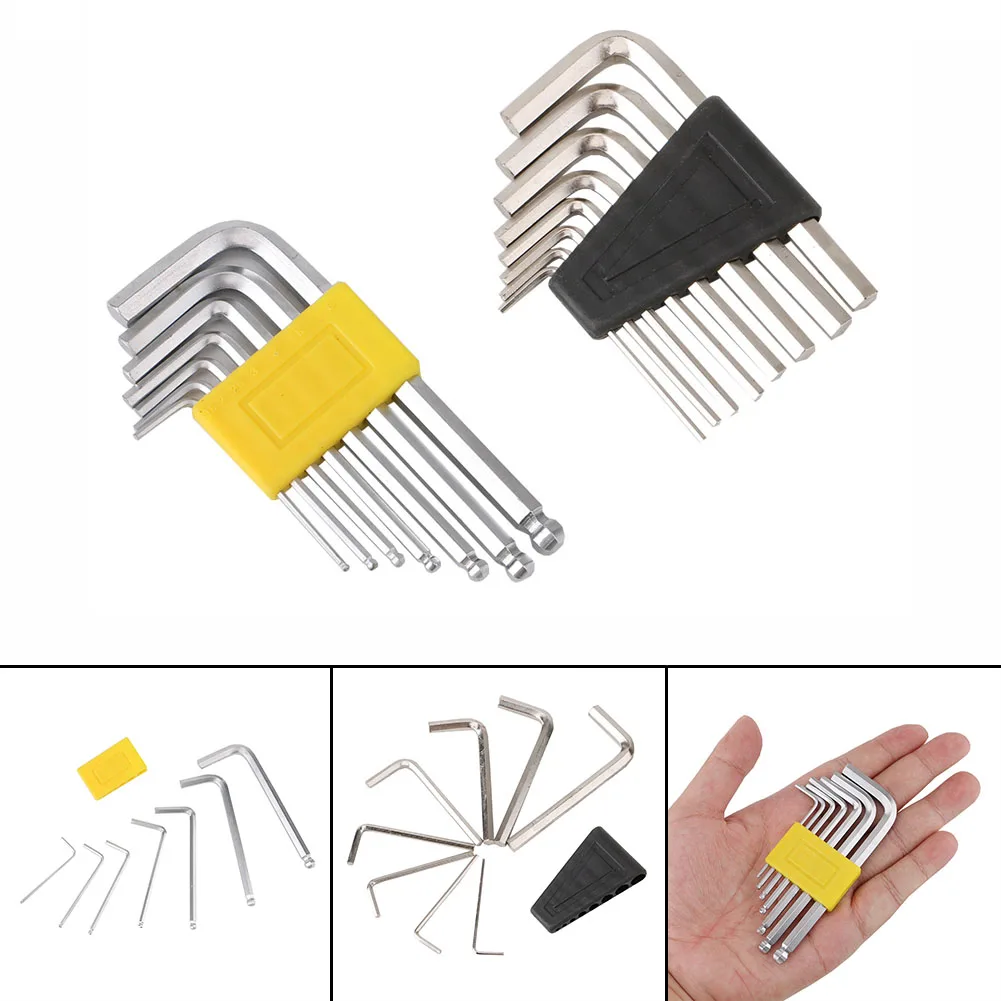 

Homeland 15pcs/set Hex Key Set Durable Chrome Vanadium Ball Ended Allen Key Wrench Set L-Type Wrench Hexagon Mechanic Tool Set