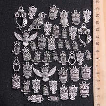 20 шт винтажные металлические Смешанные двухцветные подвески в виде совы для самостоятельного изготовления ювелирных изделий ручной работы