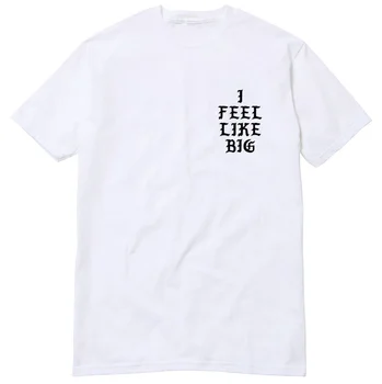 

YUAYXEA I FEEL LIKE BIGGIE T Shirt Notorious BIG Saint Pablo Tour Kanye West Hip Hop Rap Cotton O NECK short sleeved t-shirt