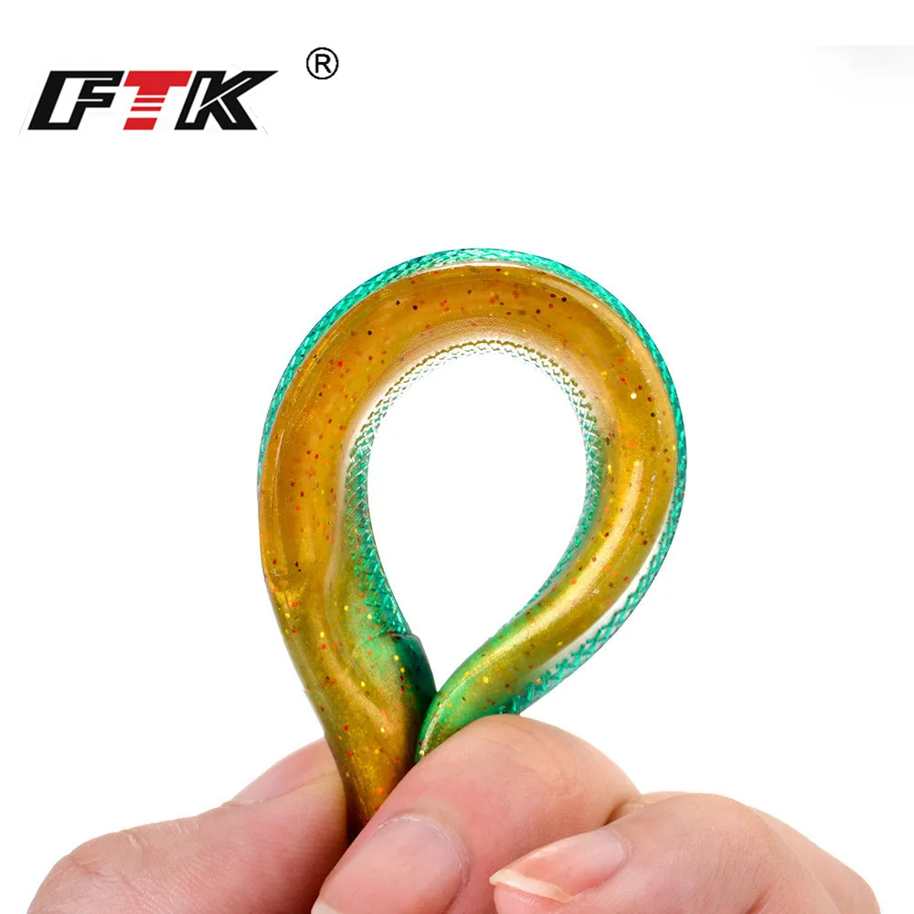 FTK Fishing Lure Soft Lure Shad Silicone Bait Odor Attractant Artificial Bait 90mm 120mm 160mm T-tail Wobblers Swimbait