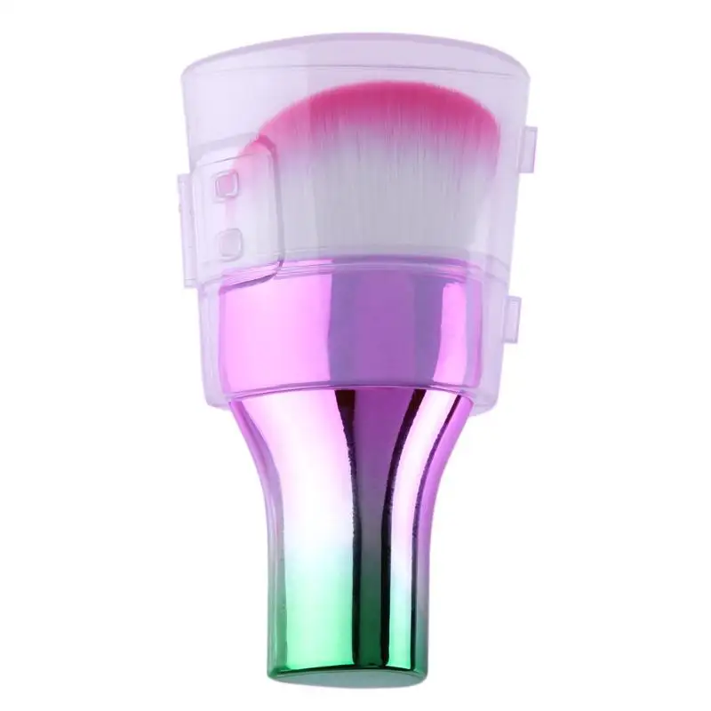 1pc Makeup Foundation Powder Brush With Brush Protect Cover Colored Electroplate Brush Cosmetic 1pc Makeup Foundation Powder Brush With Brush Protect Cover Colored Electroplate Brush Cosmetic