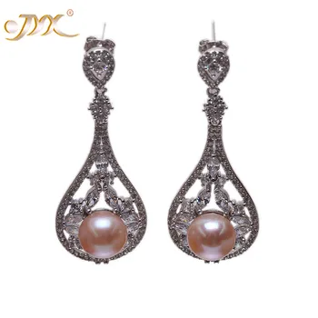 

JYX Sterling Silver 9.3mm Lavender Flat Round Freshwater Pearl Dangling Earrings