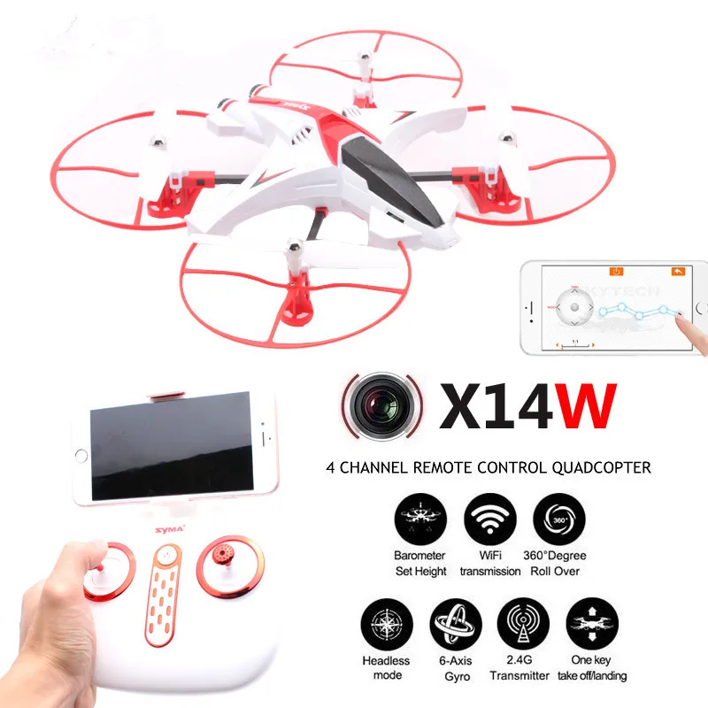 New X14W WIFI FPV RC Drone with HD camera one-key taking off & land 2.4G 4ch 6 axis wifi real time transmossion RC Quadrocopter New X14W WIFI FPV RC Drone with HD camera one-key taking off & land 2.4G 4ch 6 axis wifi real time transmossion RC Quadrocopter