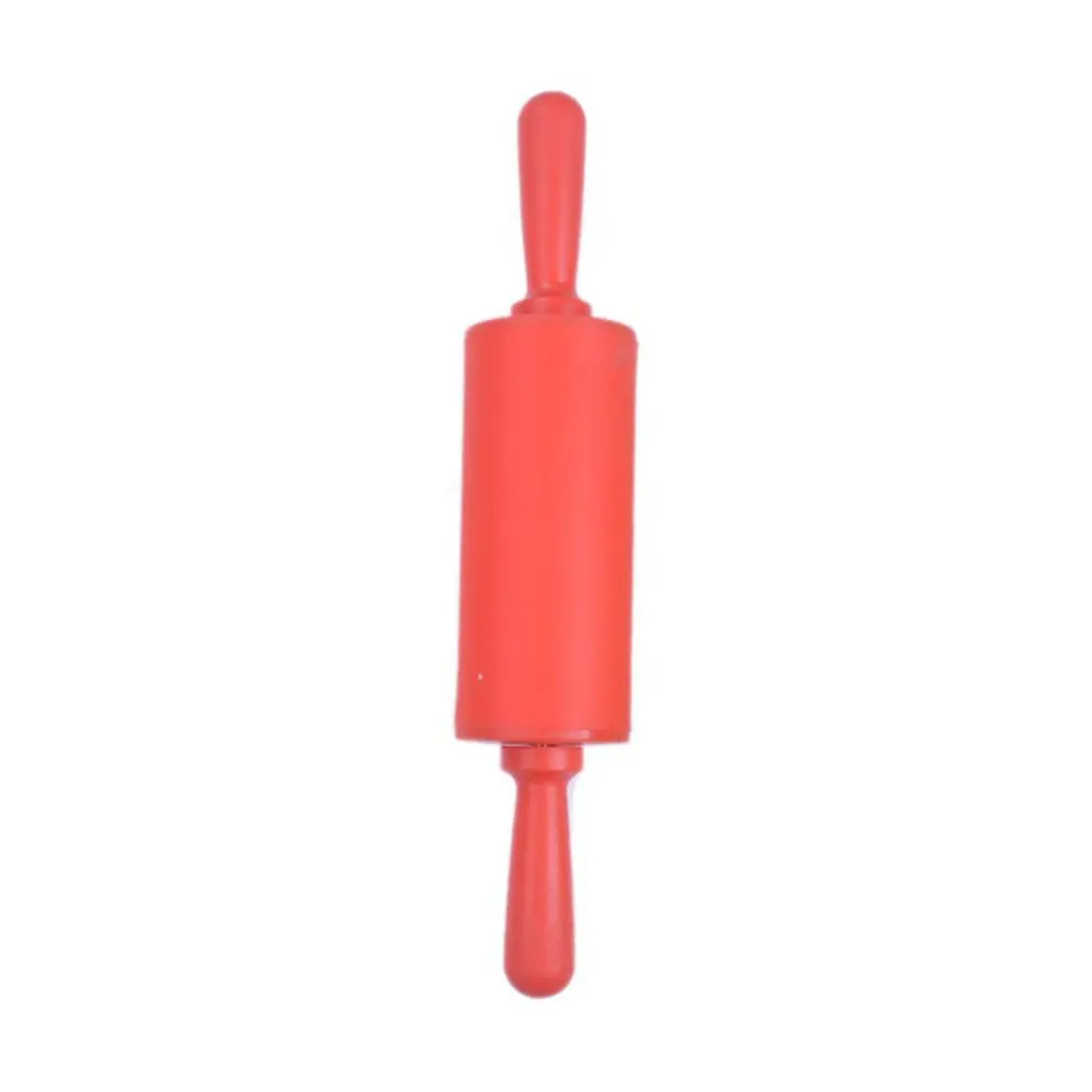 

10CM Portable Size Baking Tools Silicone Rolling Sticks Dumpling Sticks Flour Sticks Solid Wood Rolling Rolling Pin