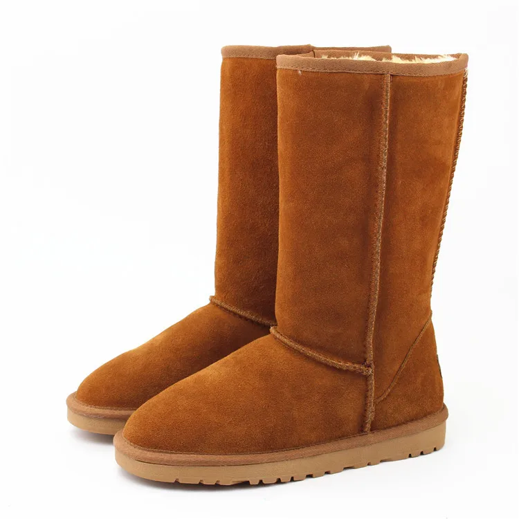 

Genuine Leather Snow Boots Women Top Quality Australia Classic Boots Winter Boots for Women Warm Long Boots Botas Mujer