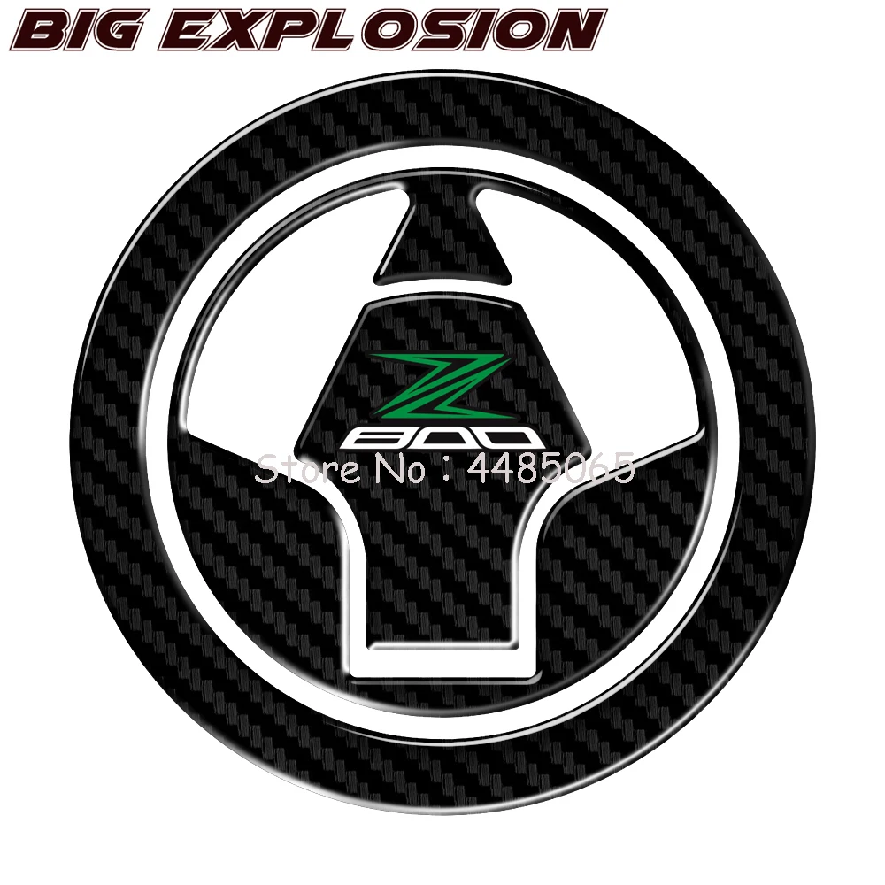 

Motorcycle Sticker 3D Carbon-look Motorcycle Fuel Gas Cap Protector Decals Case for Kawasaki Z800 ZR800 2013-2016