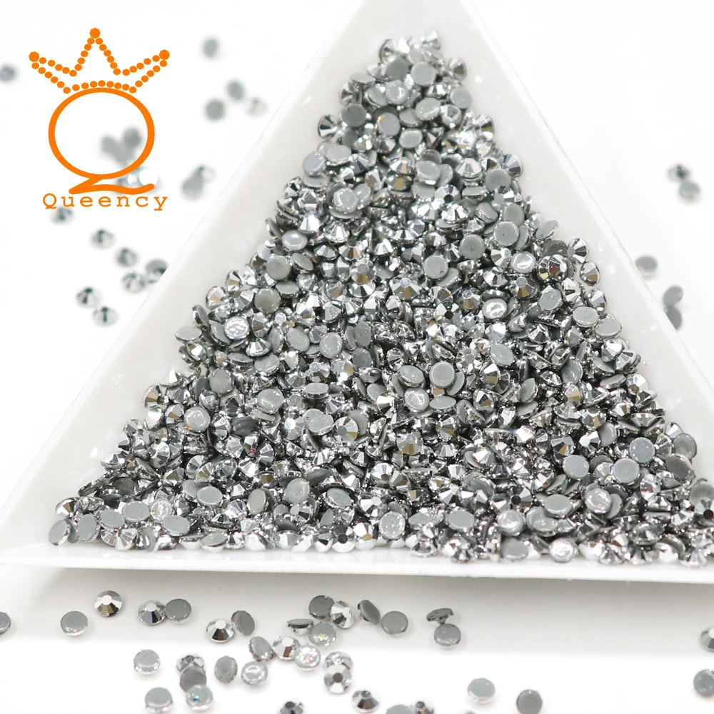 

Silver Color Thermal Adhesive Nail Art Rhinestones SS3-SS30 Flatback Rhinestones Hotfix Rhinestone Stickers Nail Art Decorations