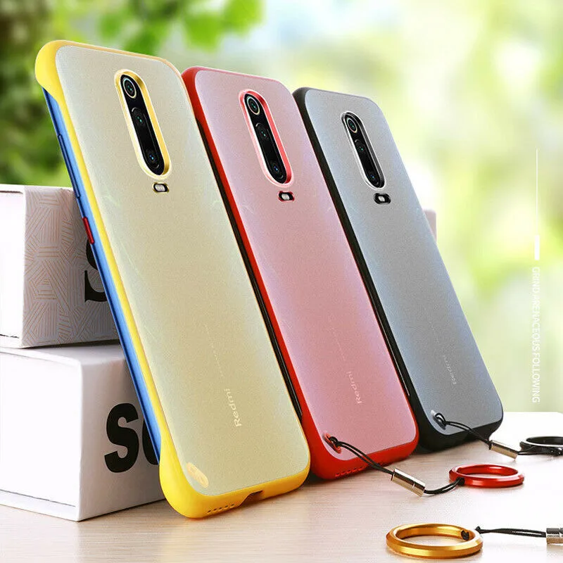 

For Xiaomi Redmi K20 pro case Luxury Hard PC Protective Matte Cover With Finger Ring For Mi9t 9T 9 SE Clear Frameless Coque