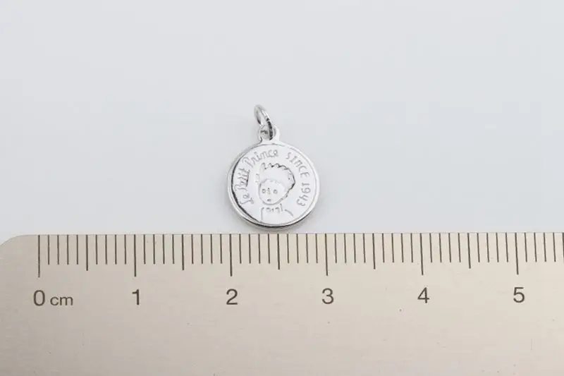 925 стерлингового серебра Маленький принц Шарм фигура круглый подвесной амулет для DIY Браслеты & ожерелье & Браслеты ювелирных изделий