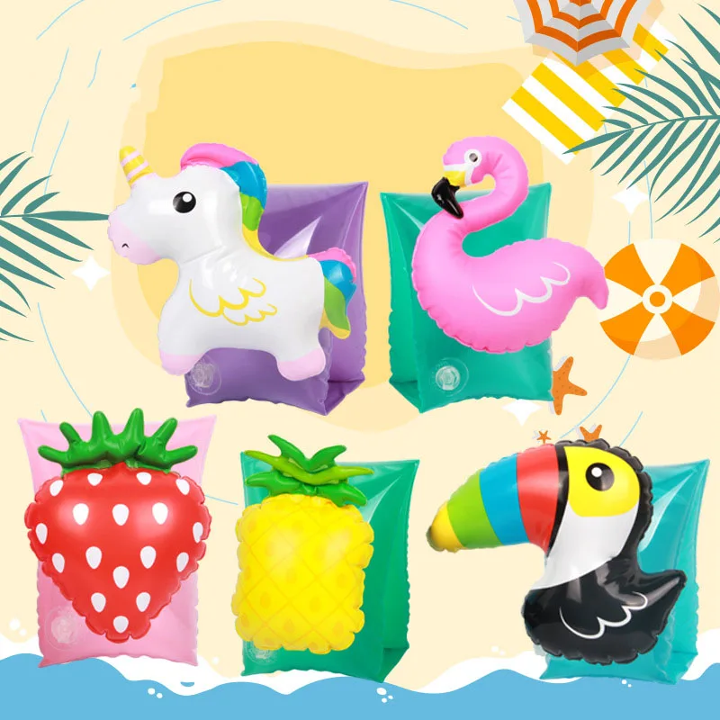 New PVC Inflatable Children Arm Swimming Ring Baby Floats Hand Circle Floating Inflatable Sleeves One Pair Swim Pool Accessories