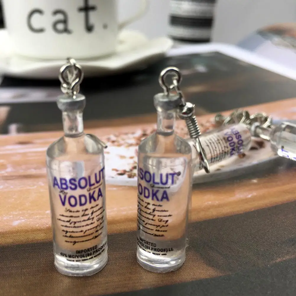 

Hot Women Creative Drink Bottle Pendant Drop Dangle Earrings Jewelry New