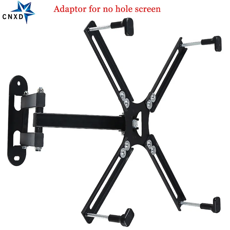

Adjustable TV Wall Mount Full Motion LCD Monitor Bracket Swivel Tilt TV Holder Screen Bracket Adaptor for NO VESA Hole Screen