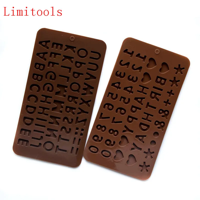 1 шт. 3D двойные формы для шоколада 26 букв или 0 9 цифр|letter shape|dessert decorationchocolate mold |