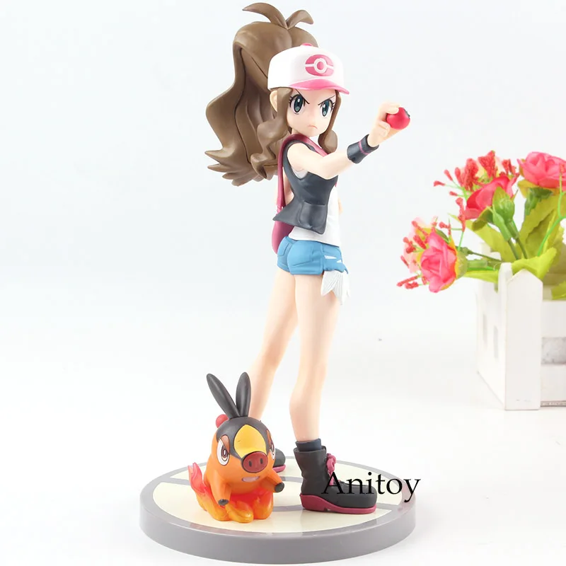 

Mei with Snivy Tsutarja / Touko with Tepig Pokabu 1/8 Scale PVC Kotobukiya Artfx Action Figure Collection Model Toys